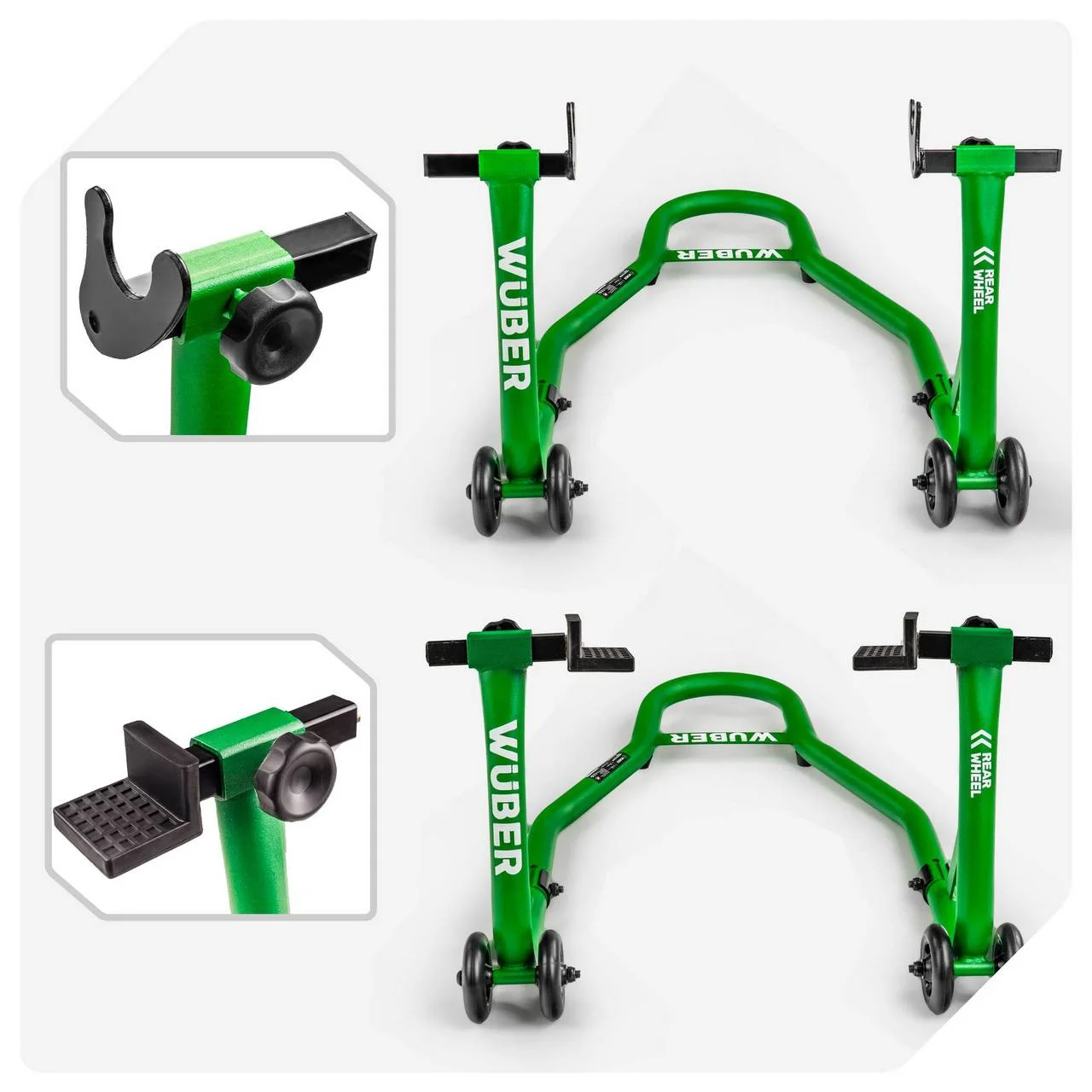 Motorcycle rear wheel stand 170 kg, 34 cm lift