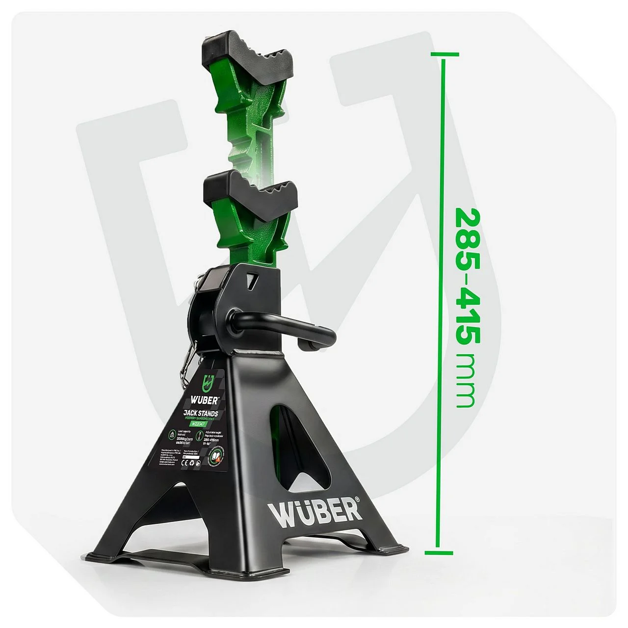 Axle Stands 3 t 285-415 mm 2 pcs
