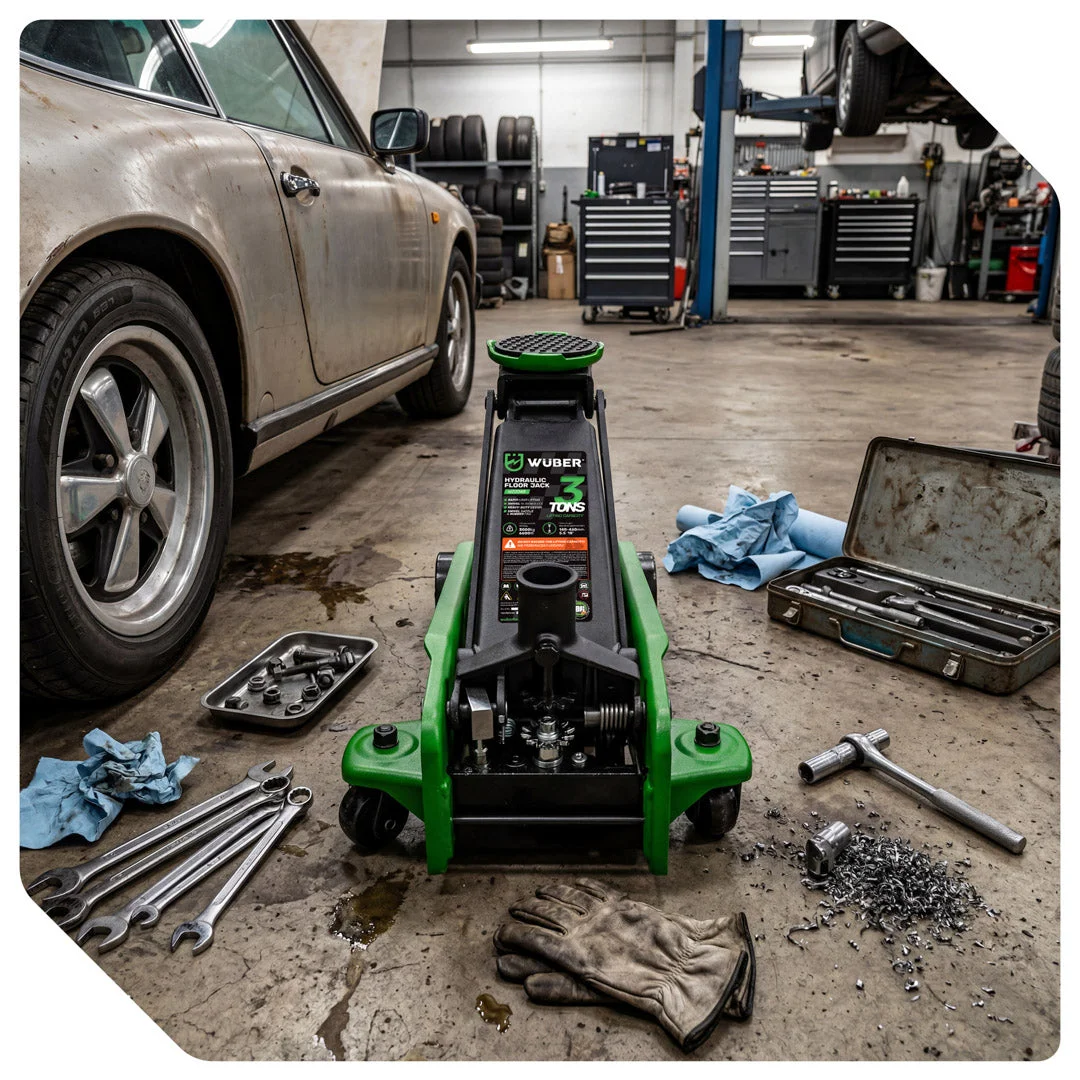 Low-profile garage jack 3 t, 140-460 mm