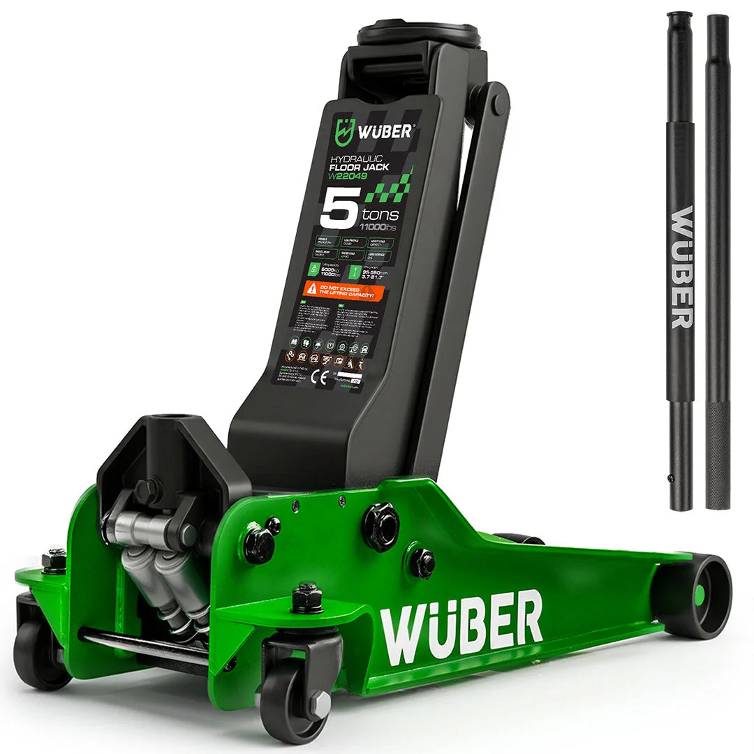 Low profile garage jack 5 t, 95–550 mm