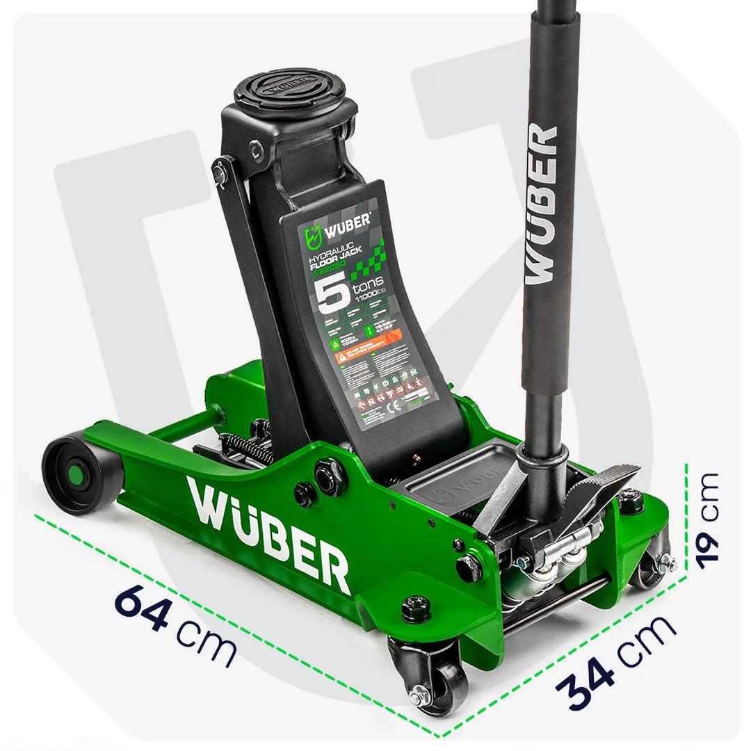 Low-profile garage jack 5000 kg, 112-505 mm