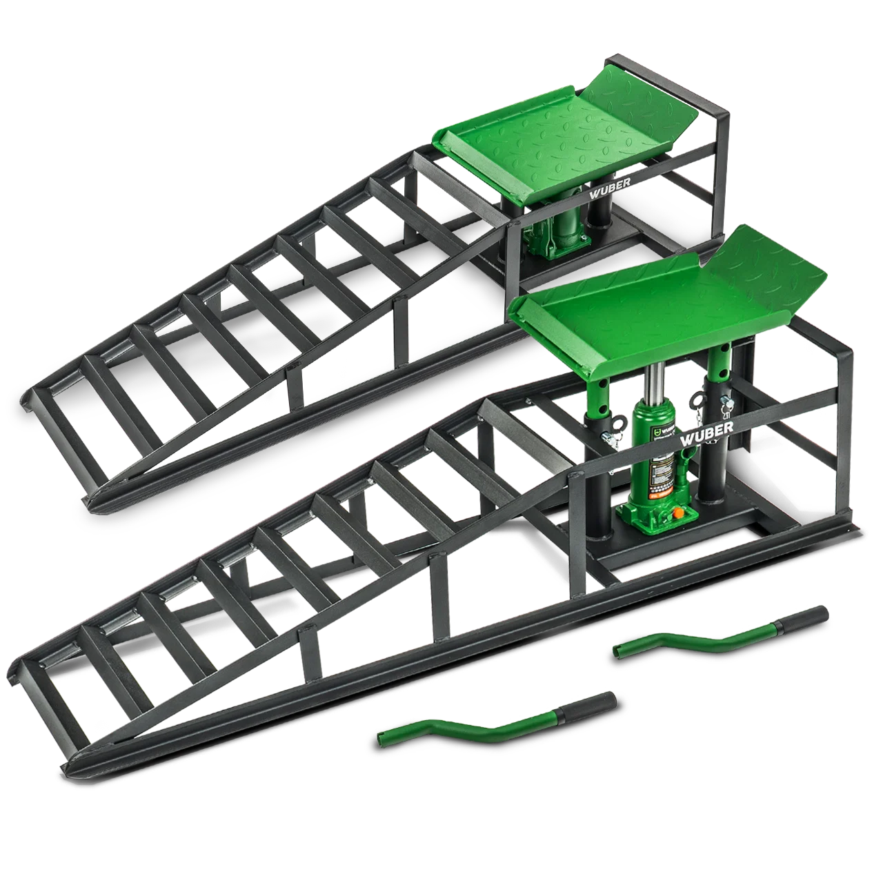 Car ramps with hydraulic jacks 5 t, 2 pcs