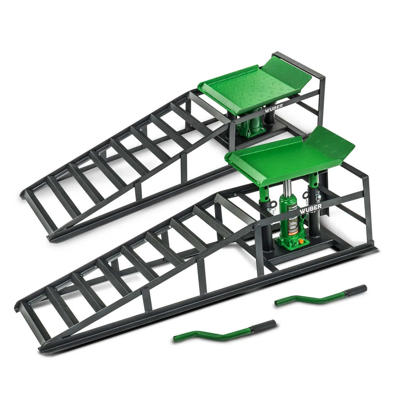 Car ramps with hydraulic jacks 5 t, 2 pcs