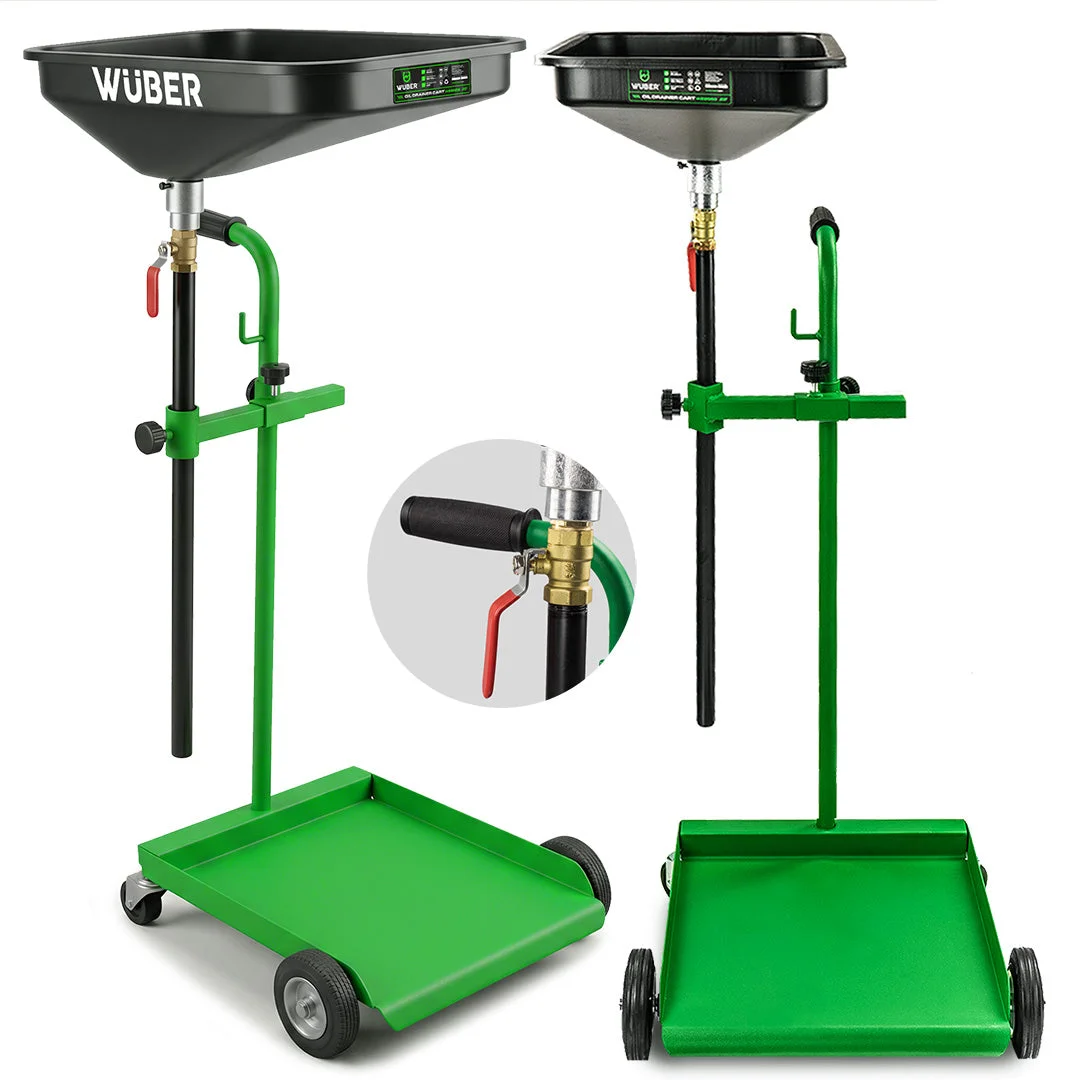 Oil Drain Trolley 120-175 cm, 25 l Container