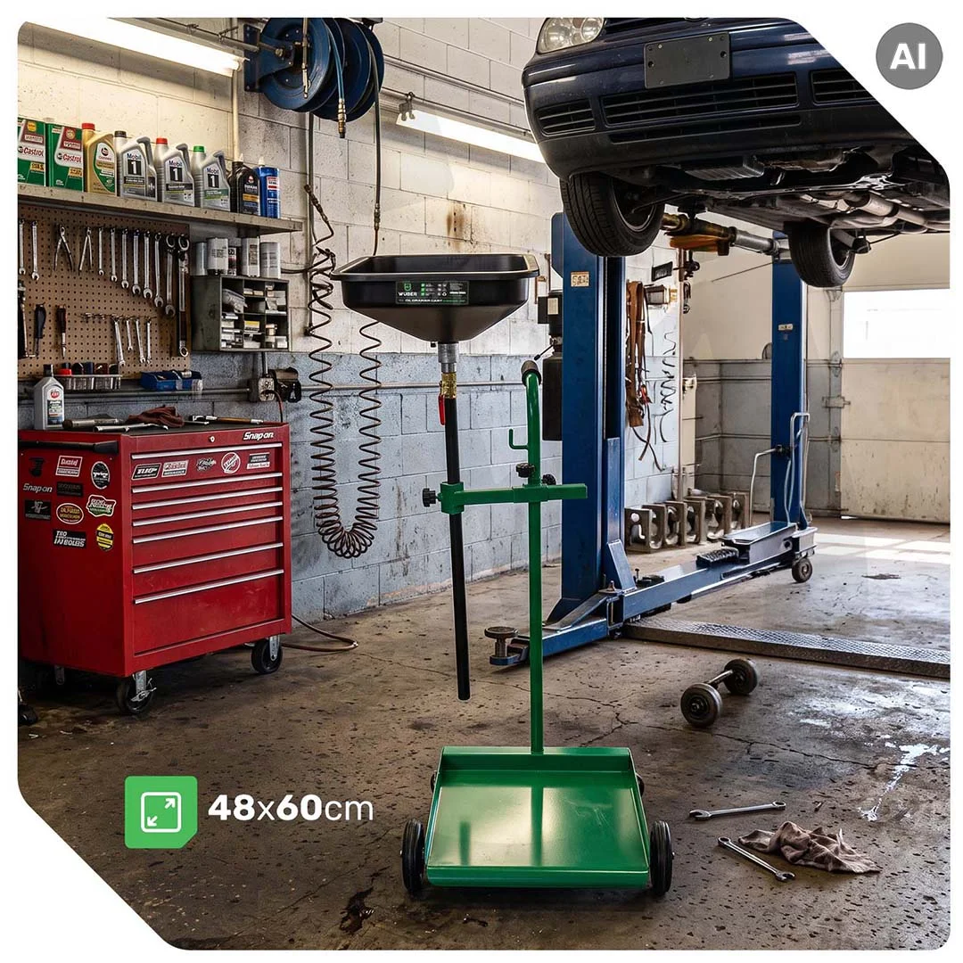 Oil Drain Trolley 120-175 cm, 25 l Container