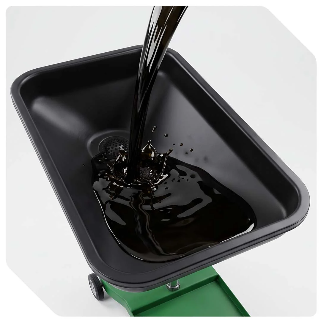 Oil Drain Trolley 120-175 cm, 25 l Container