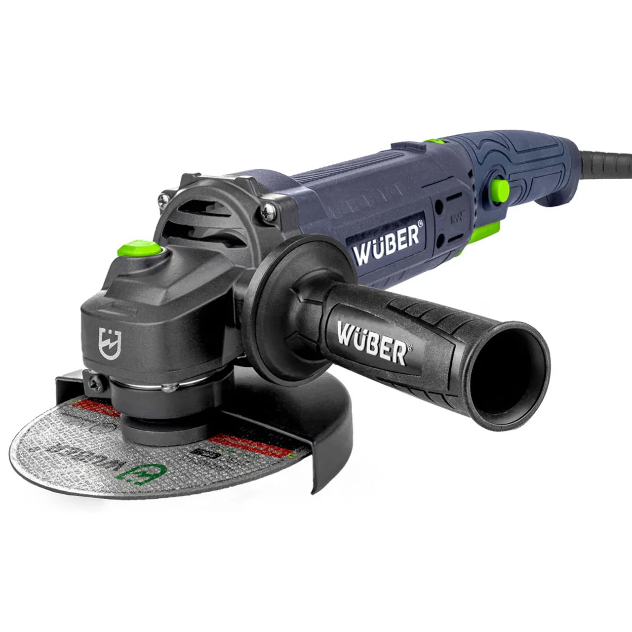 Angle Grinder 1200 W 125 mm, Variable Speed + 10 Discs