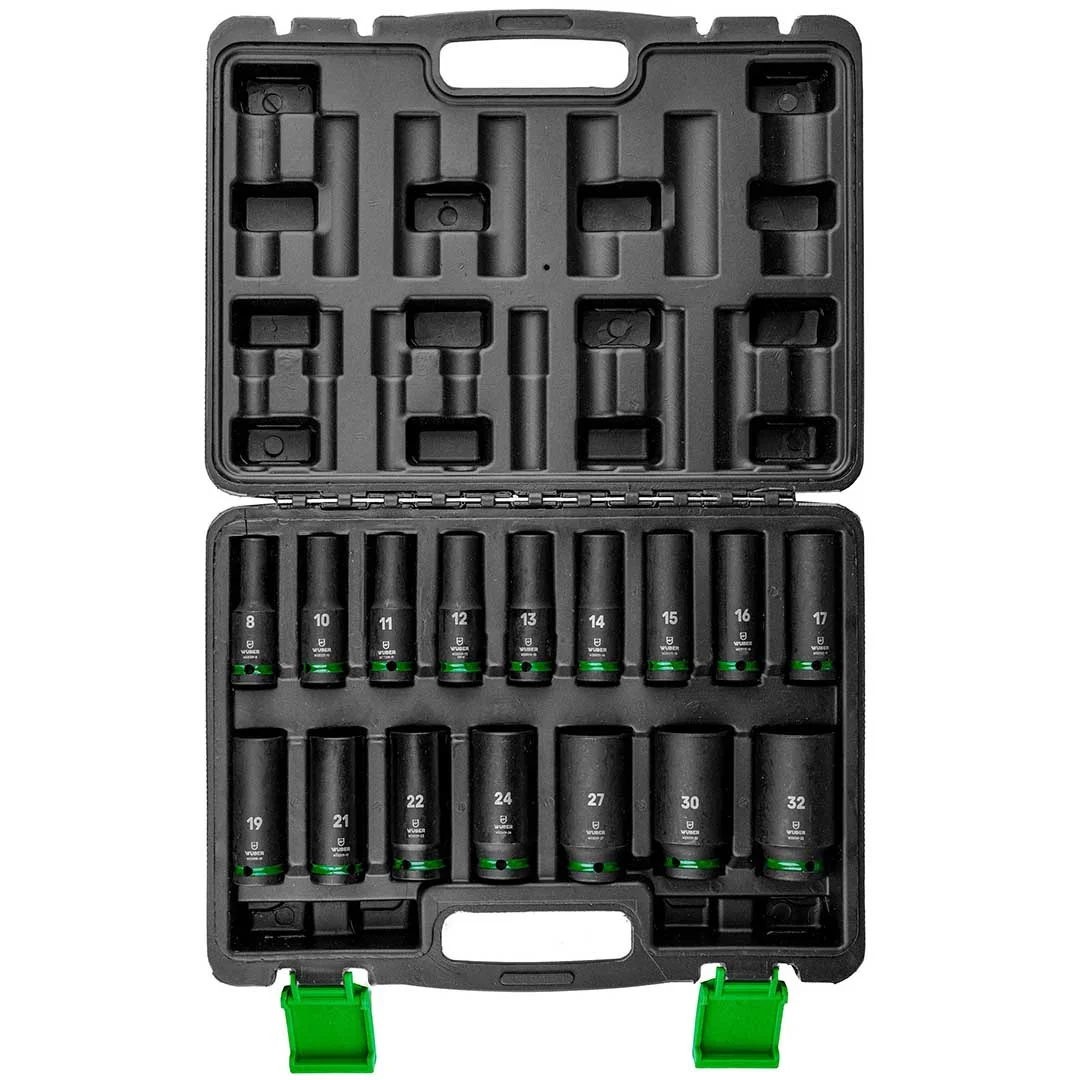 Deep impact socket set 1/2" 8-32 mm