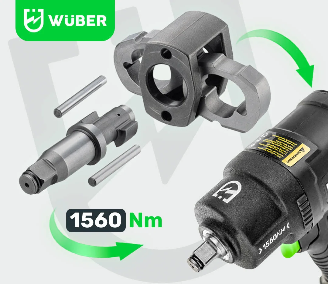 Mutterdragare 1/2" 1560 Nm, tryckluft