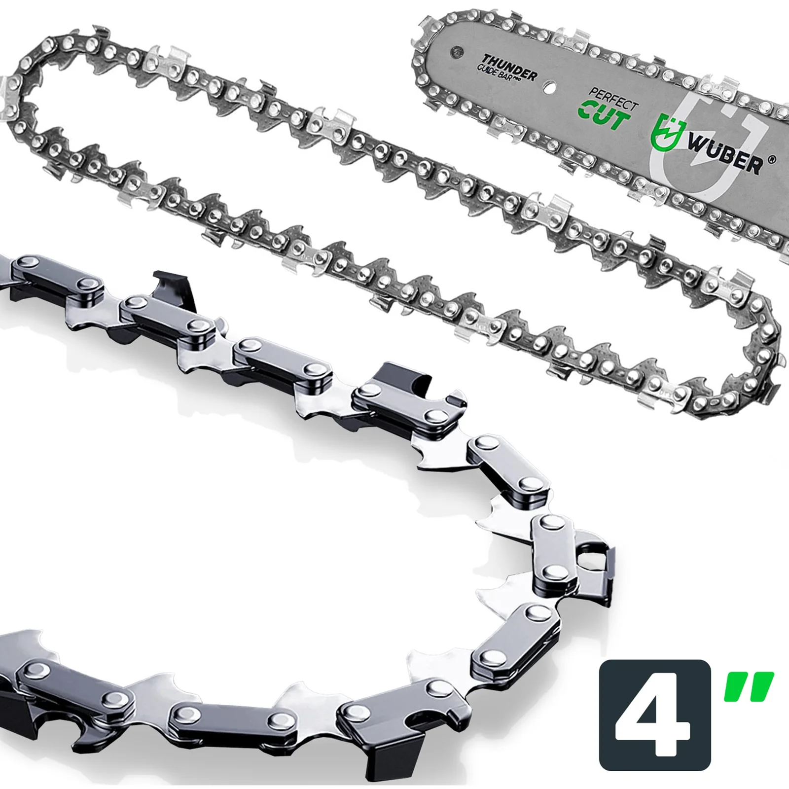 Sågkedja 4" delning 1/4" 4-pack