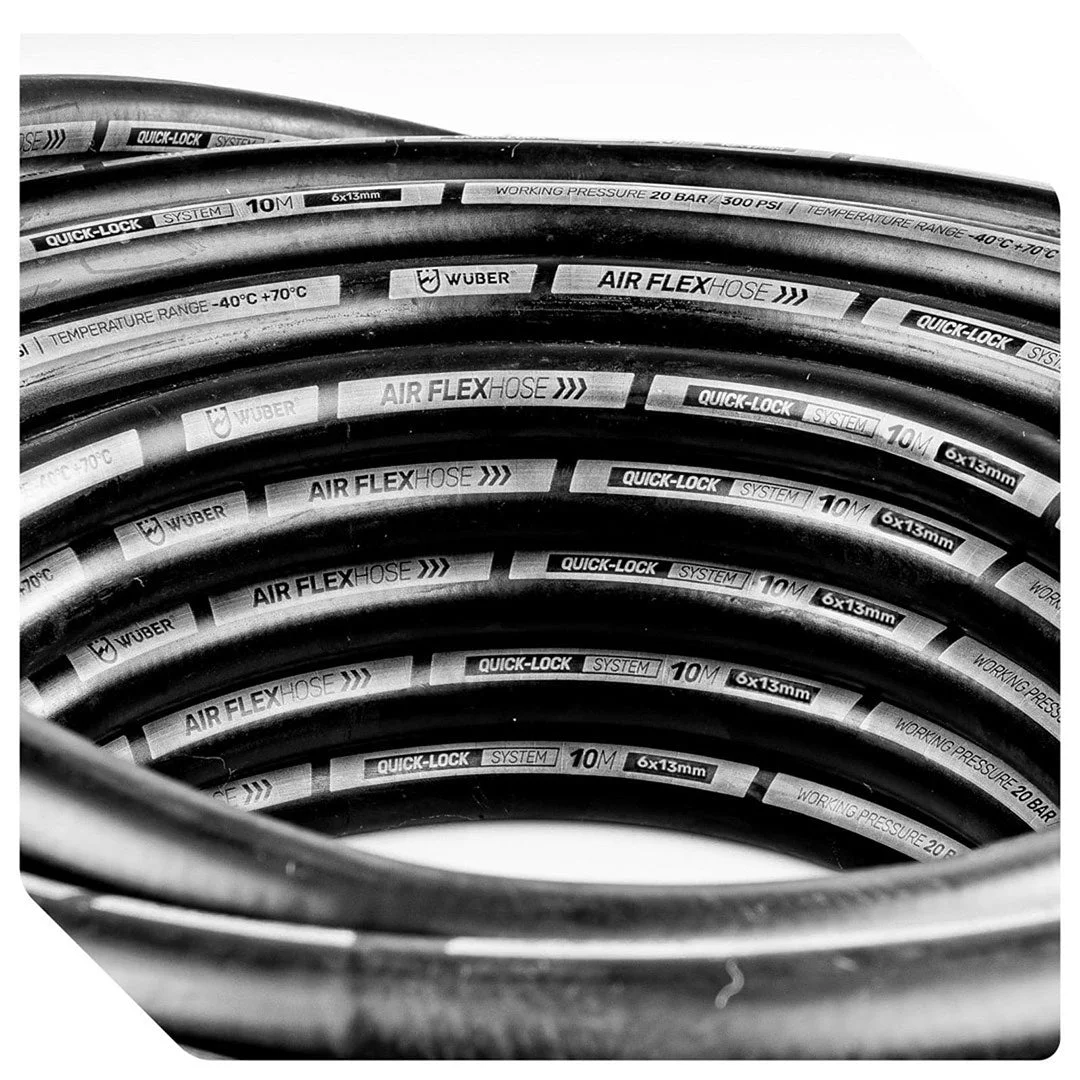 Air hose rubber/PVC 6x13 mm, 10 m, 20 bar