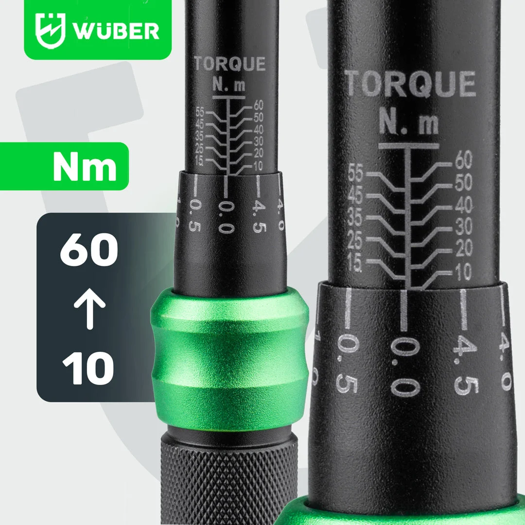 Torque Wrench 1/2" 10-60 Nm with Certificate