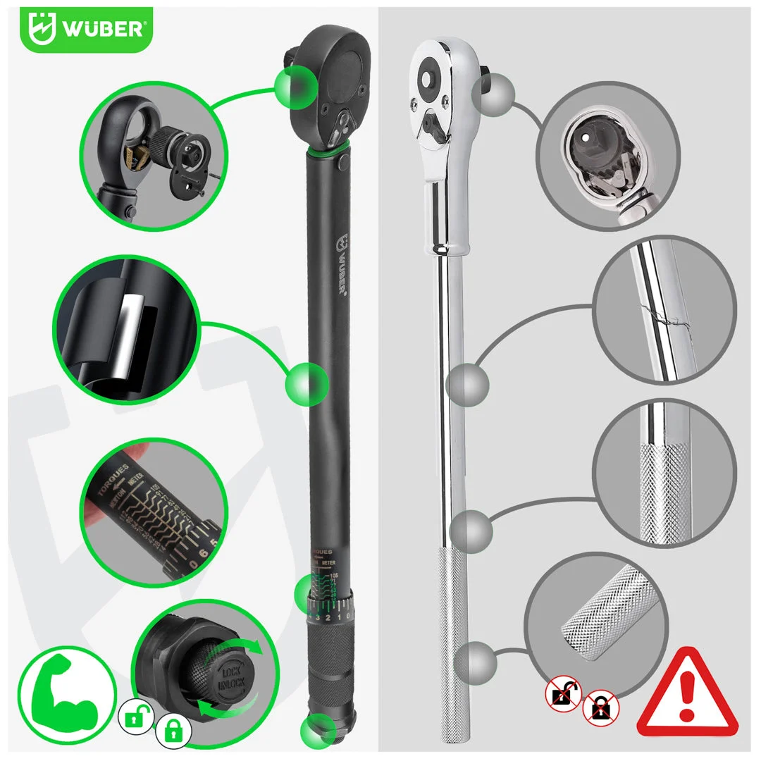 Momentnyckel 3/8" 7-112 Nm med låsning