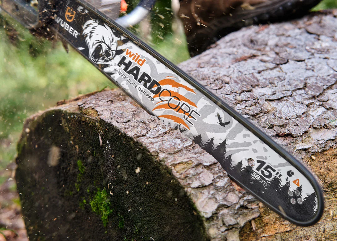 Chainsaw guide bar 15" 38 cm, 2 chains 0.325"