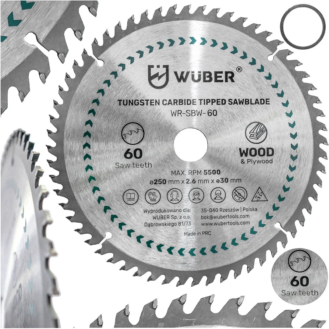 Sågklinga trä 250x30 mm 60 tänder 2-pack